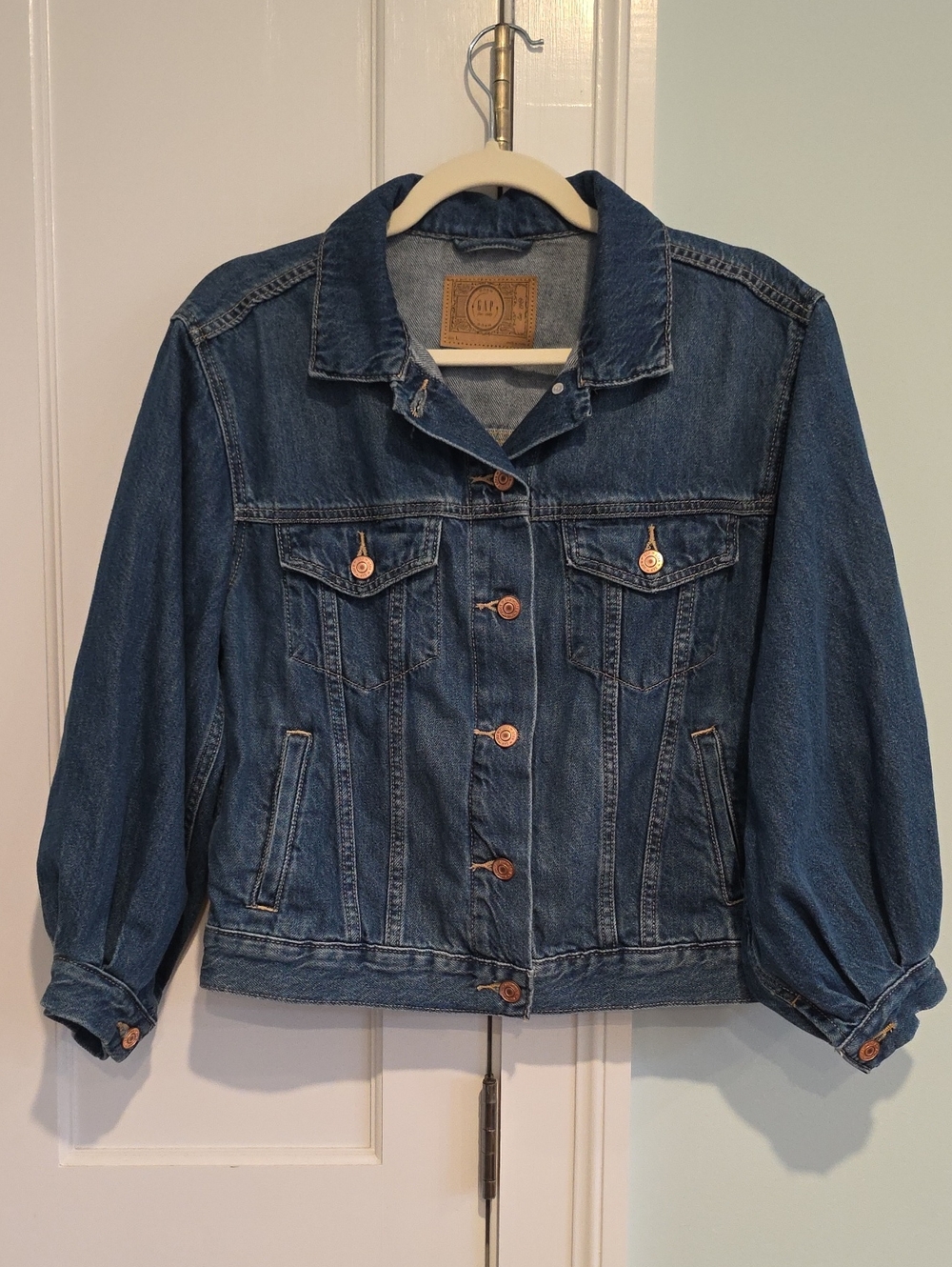DOEN X GAP Girls Mid-Blue Denim Jean Jacket, L
